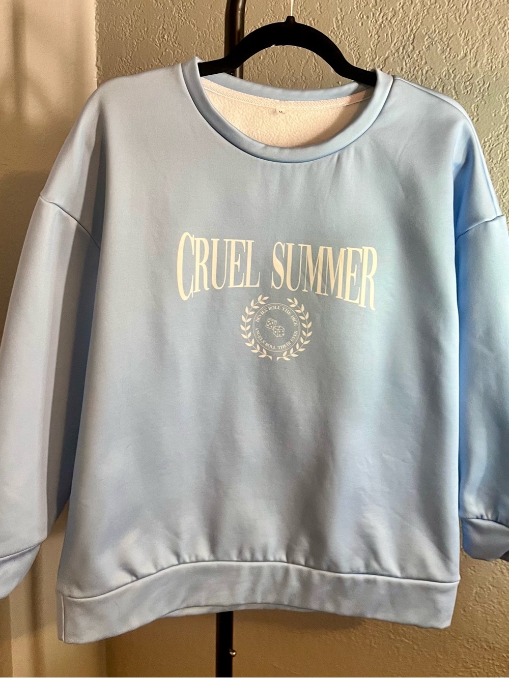 Taylor Swift Inspired Light Blue "Cruel Summer" Crewneck Sweatshirt